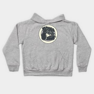 Retro Bulldog Head Kids Hoodie